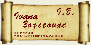 Ivana Bozitovac vizit kartica